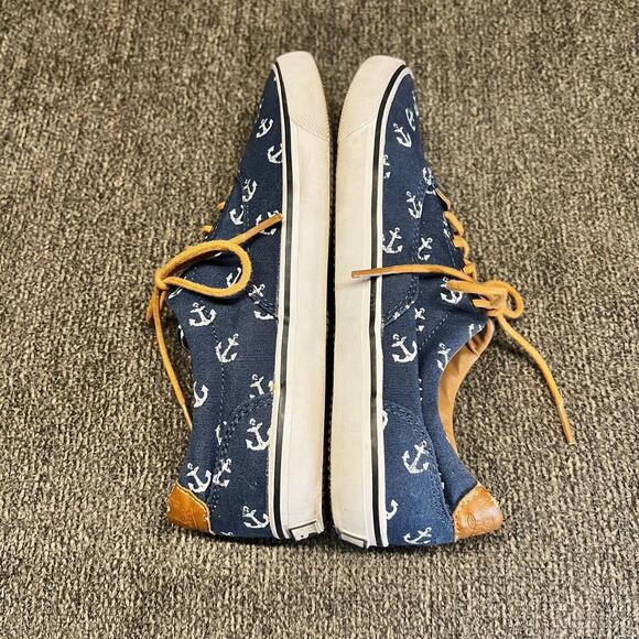 GH Bass Boat Shoes Womens Sz 8M Navigate Anchor Blue Sneakers Casual Nautical - Picture 8 of 11